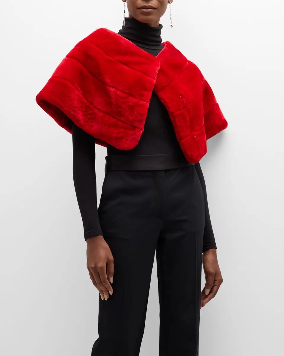 Gorski Horizontal Lamb Shearling Cape | Thumbnail 2 Gorski Horizontal Lamb Shearling Cape | Thumbnail 2