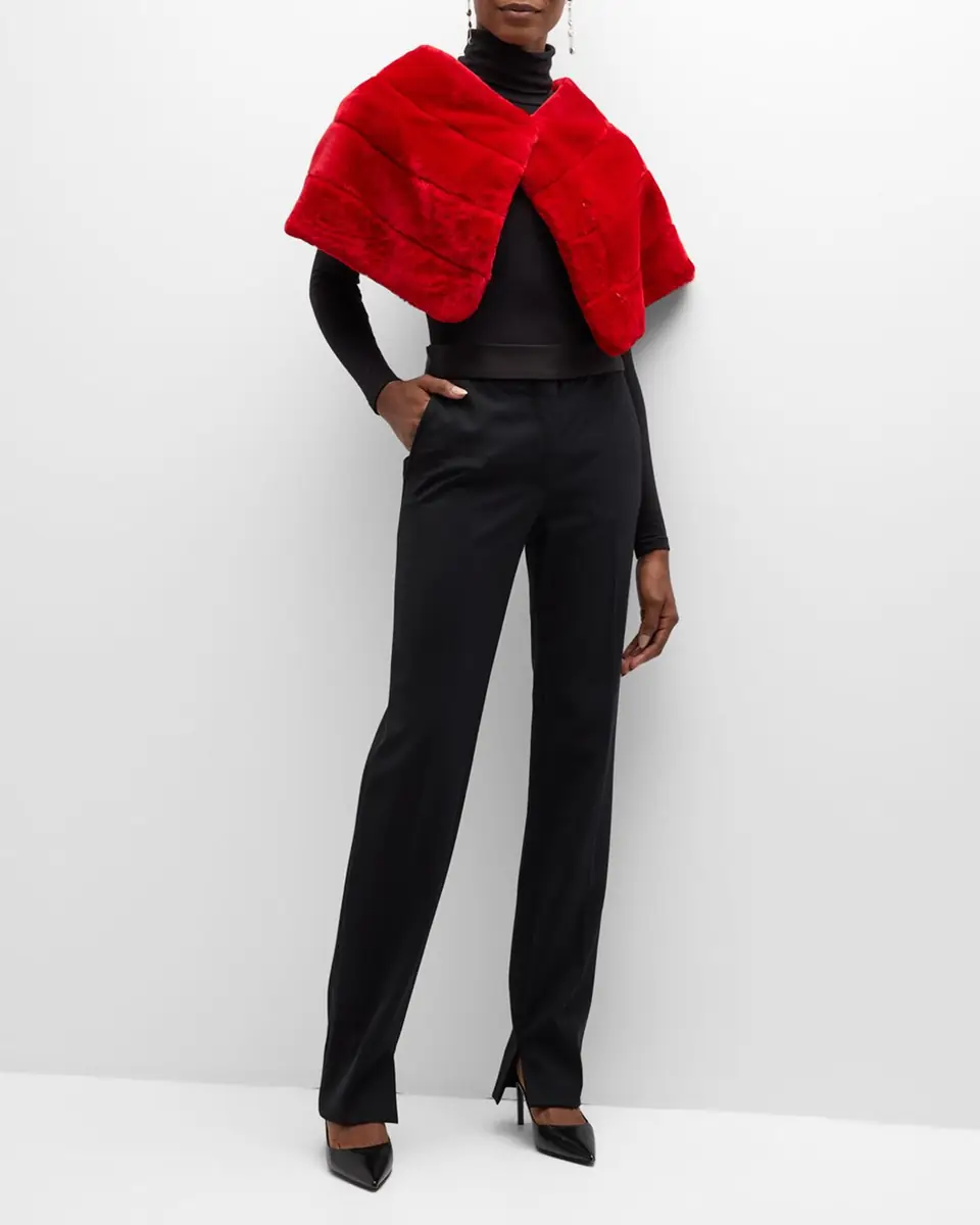 Gorski Horizontal Lamb Shearling Cape | Thumbnail 3 Gorski Horizontal Lamb Shearling Cape | Thumbnail 3