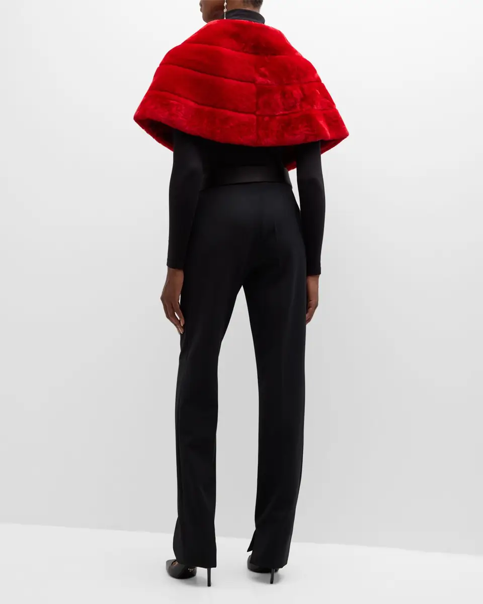 Gorski Horizontal Lamb Shearling Cape | Thumbnail 4 Gorski Horizontal Lamb Shearling Cape | Thumbnail 4