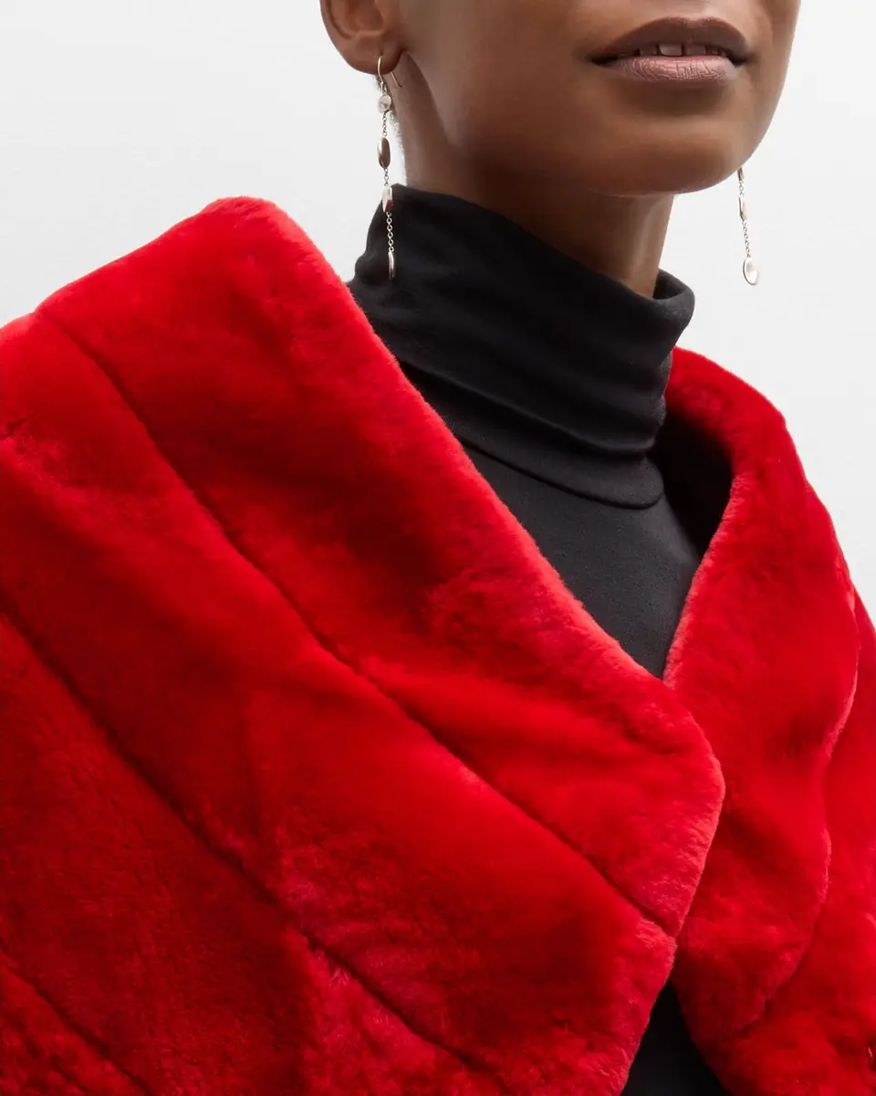 Gorski Horizontal Lamb Shearling Cape | Thumbnail 5 Gorski Horizontal Lamb Shearling Cape | Thumbnail 5