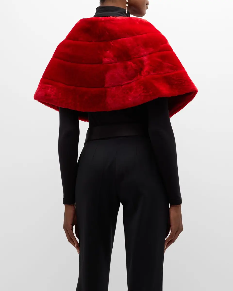 Gorski Horizontal Lamb Shearling Cape | Thumbnail 6 Gorski Horizontal Lamb Shearling Cape | Thumbnail 6