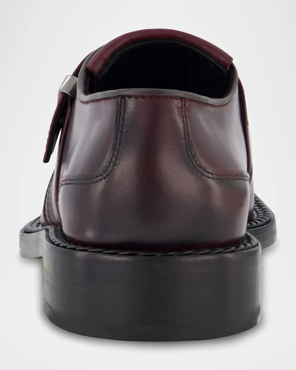 Karl Lagerfeld Paris Men's Leather Fringe Single Monk Strap Loafers | Thumbnail 3 Karl Lagerfeld Paris Men's Leather Fringe Single Monk Strap Loafers | Thumbnail 3