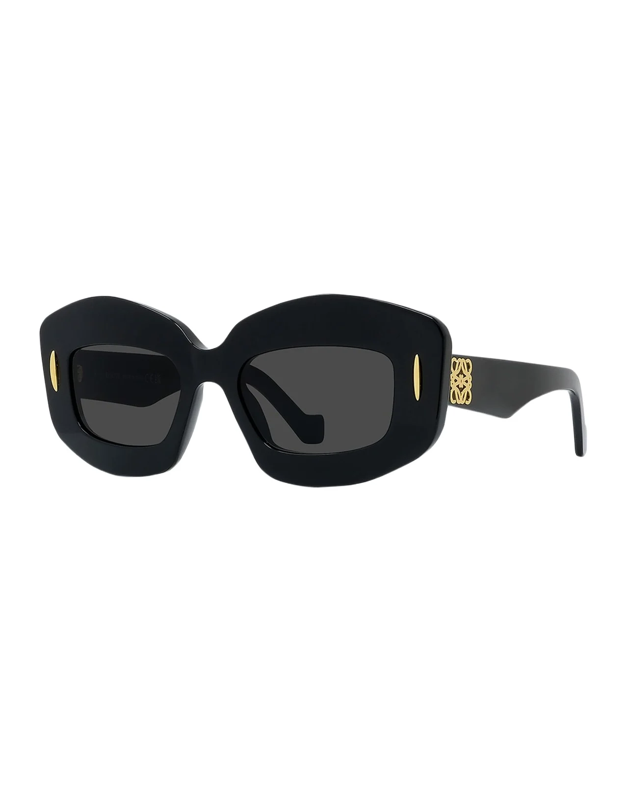 Loewe Men's Anagram Acetate-Nylon Rectangle Sunglasses