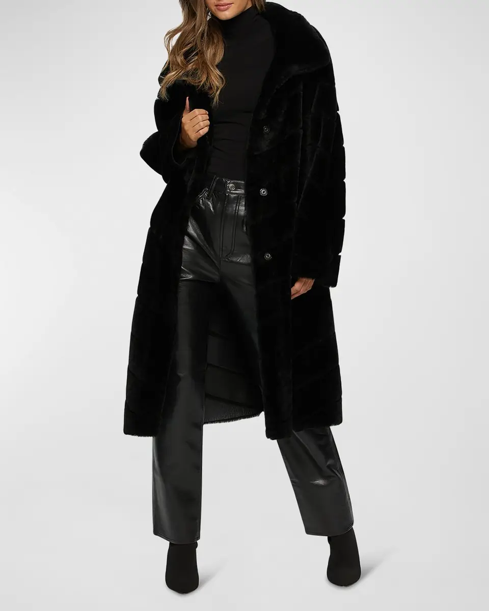 Gorski Reversible Chevron Lamb Shearling Coat | Thumbnail 6 Gorski Reversible Chevron Lamb Shearling Coat | Thumbnail 6