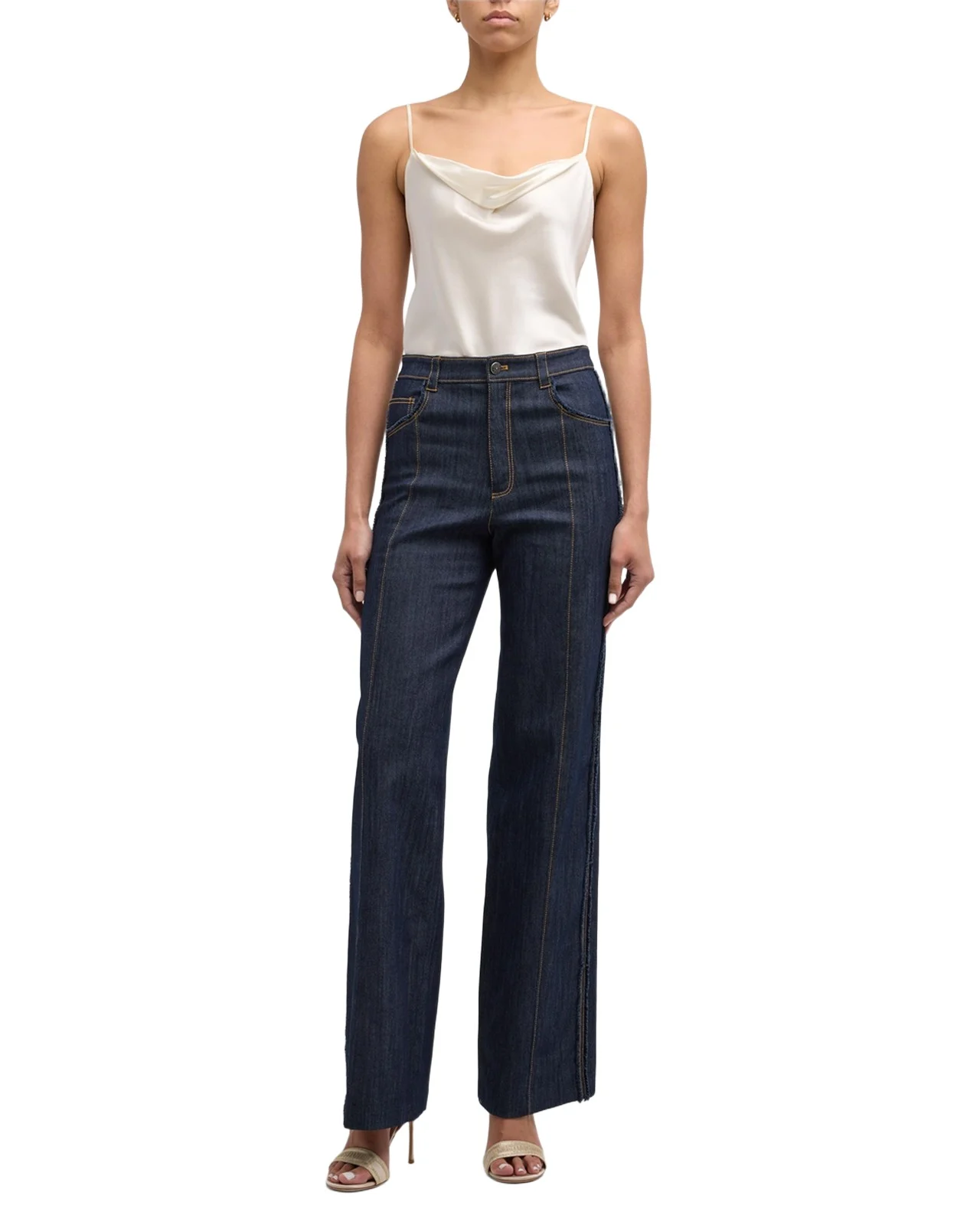 Marta Cowl-Neck Silk Camisole