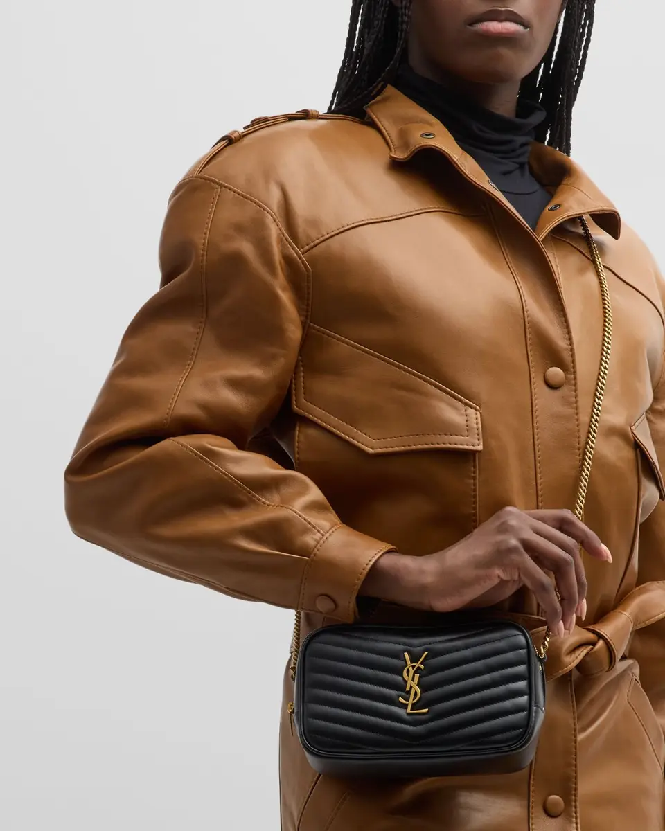 Saint Laurent Lou Mini YSL Camera Bag in Smooth Quilted Leather | Image 1 Saint Laurent Lou Mini YSL Camera Bag in Smooth Quilted Leather | Image 1