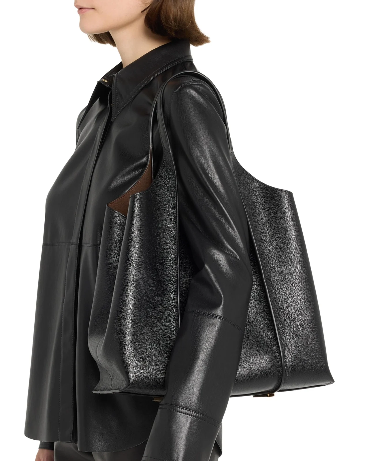 Medium Leather T Timeless Tote Shopping Bag Medium Leather T Timeless Tote Shopping Bag