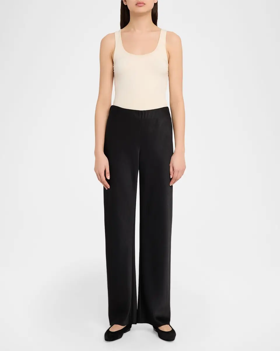 Vince Colette High-Waist Fluid Satin Bias Pants | Thumbnail 2 Vince Colette High-Waist Fluid Satin Bias Pants | Thumbnail 2