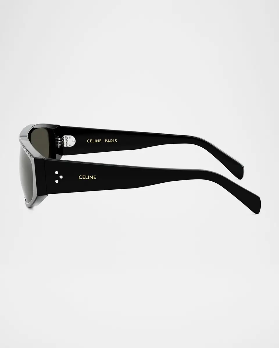 Celine Men's Animation Acetate Rectangle Sunglasses | Thumbnail 3 Celine Men's Animation Acetate Rectangle Sunglasses | Thumbnail 3