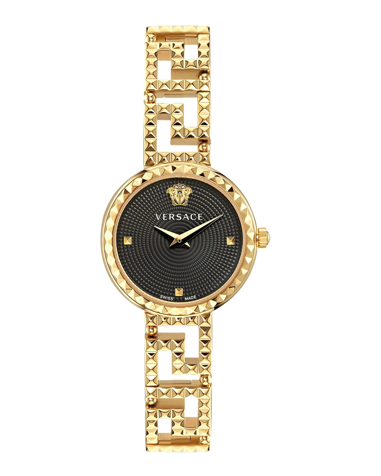28mm Greca Goddess Watch with Bracelet Strap, Black 28mm Greca Goddess Watch with Bracelet Strap, Black