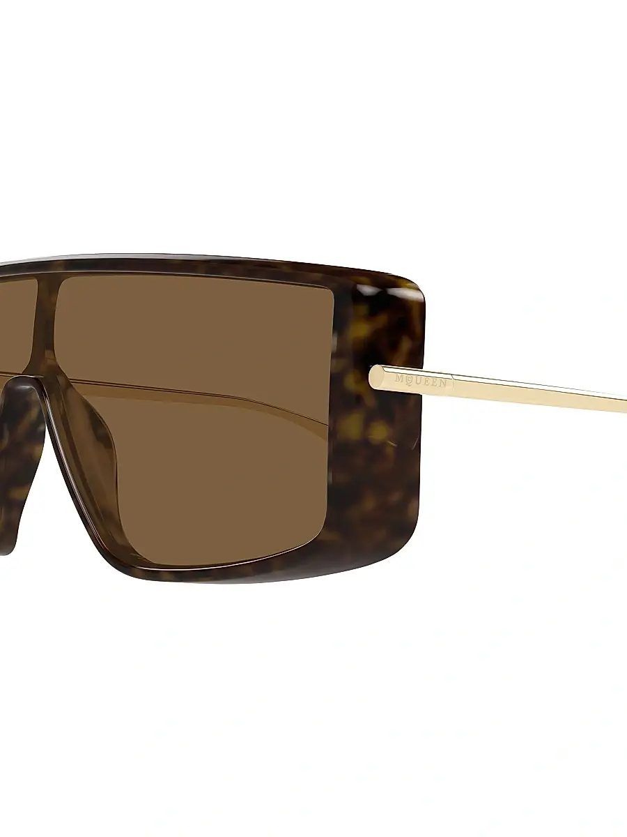 Alexander McQueen Women's T-Bar Visor 99MM Rectangular Sunglasses | Thumbnail 3
