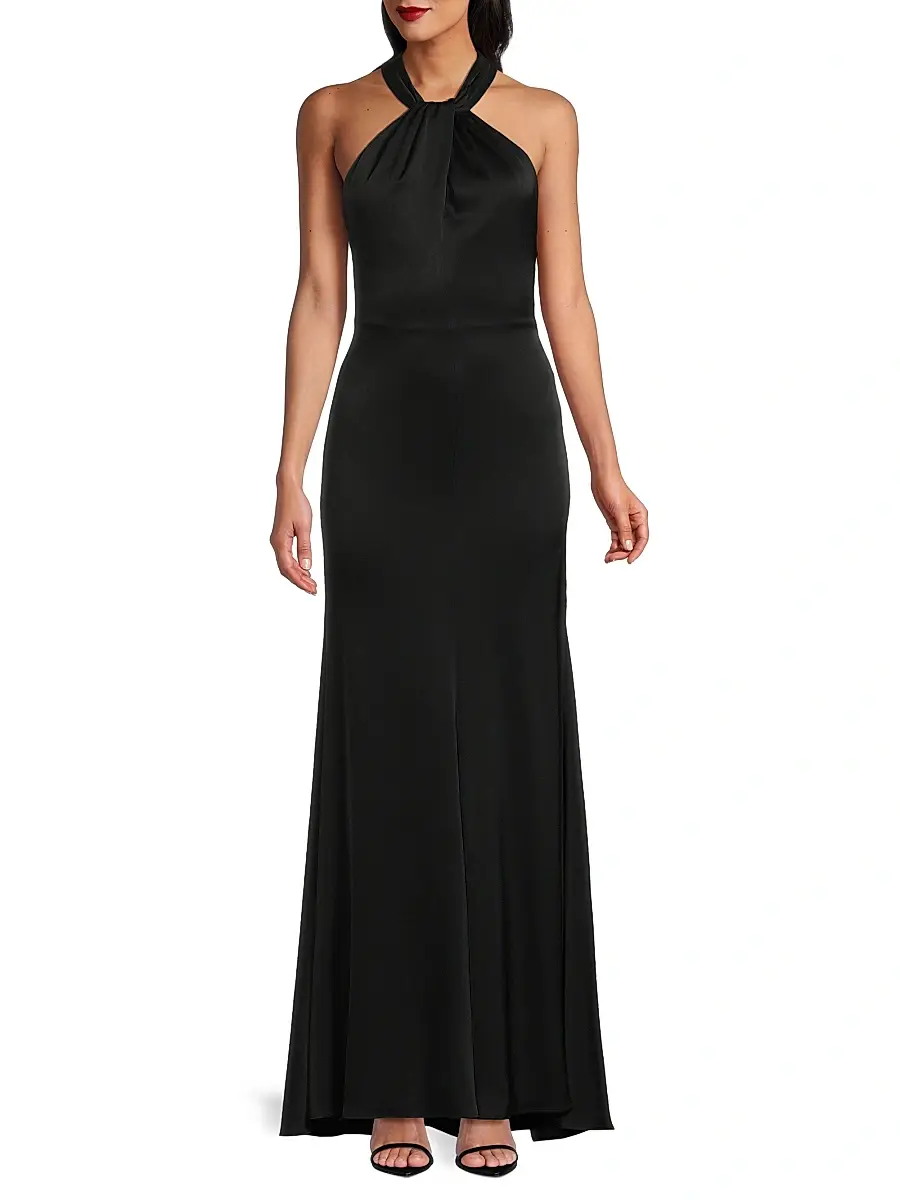 Ungaro Women's Wilde Satin Halterneck Maxi Dress | Thumbnail 2 Ungaro Women's Wilde Satin Halterneck Maxi Dress | Thumbnail 2