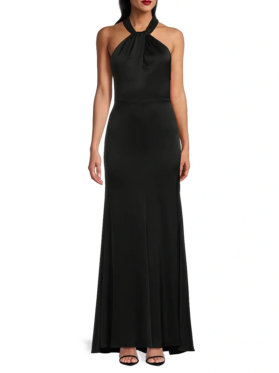 Ungaro Women's Wilde Satin Halterneck Maxi Dress | Thumbnail 3 Ungaro Women's Wilde Satin Halterneck Maxi Dress | Thumbnail 3