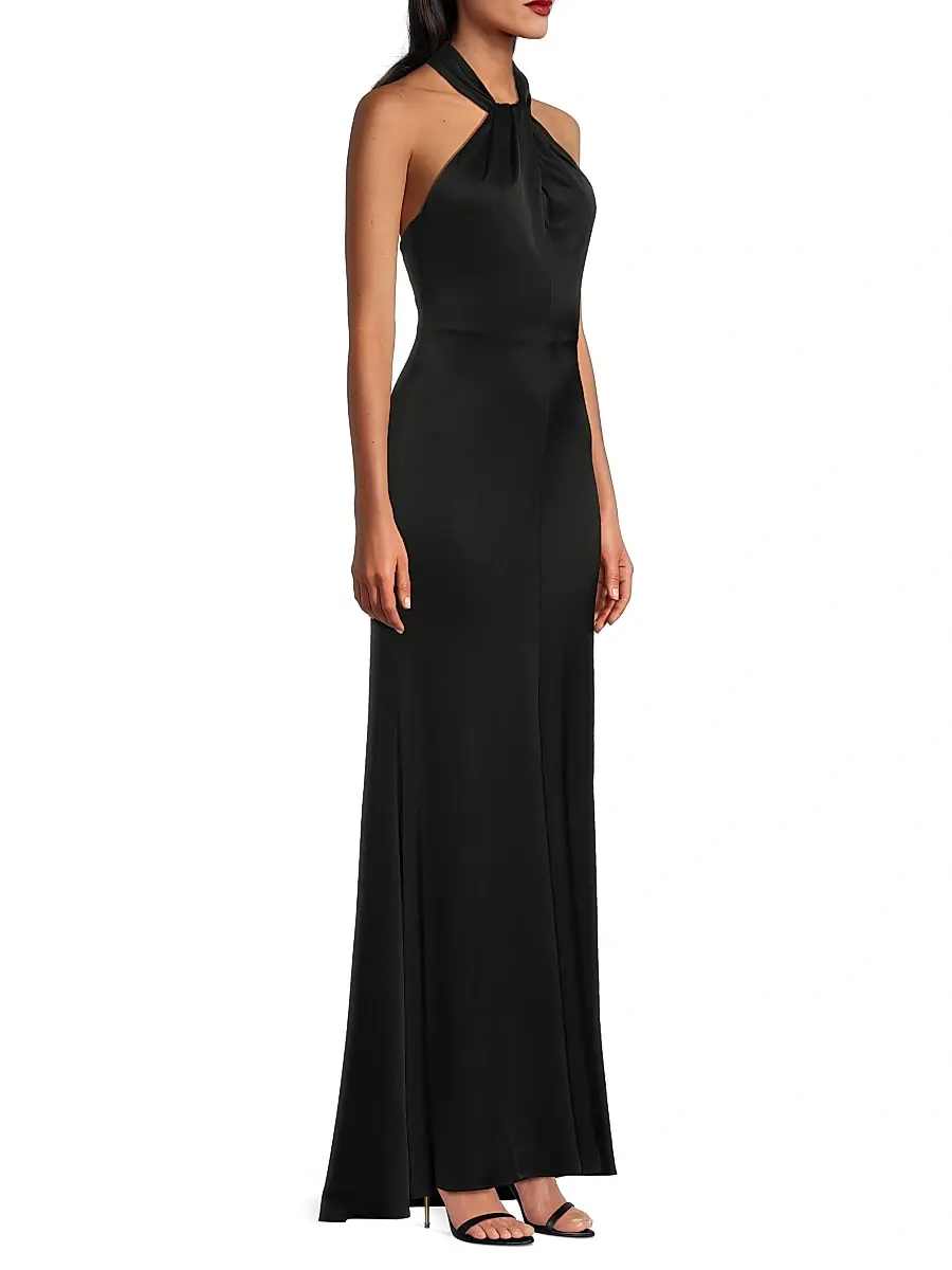 Ungaro Women's Wilde Satin Halterneck Maxi Dress | Thumbnail 4 Ungaro Women's Wilde Satin Halterneck Maxi Dress | Thumbnail 4