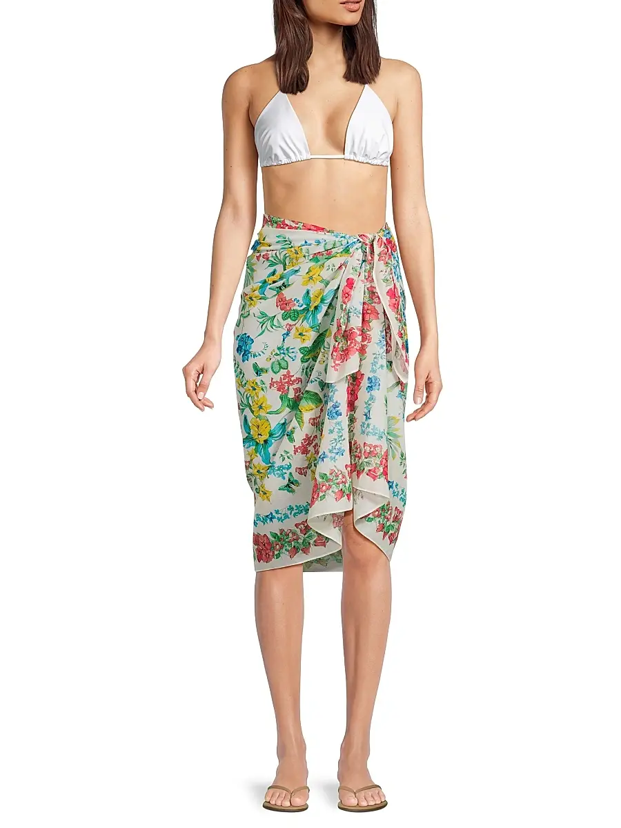 Kobi Halperin Women's Mckenzie Floral Cotton Pareo | Thumbnail 2 Kobi Halperin Women's Mckenzie Floral Cotton Pareo | Thumbnail 2