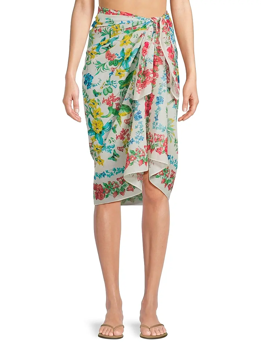Kobi Halperin Women's Mckenzie Floral Cotton Pareo | Thumbnail 3 Kobi Halperin Women's Mckenzie Floral Cotton Pareo | Thumbnail 3
