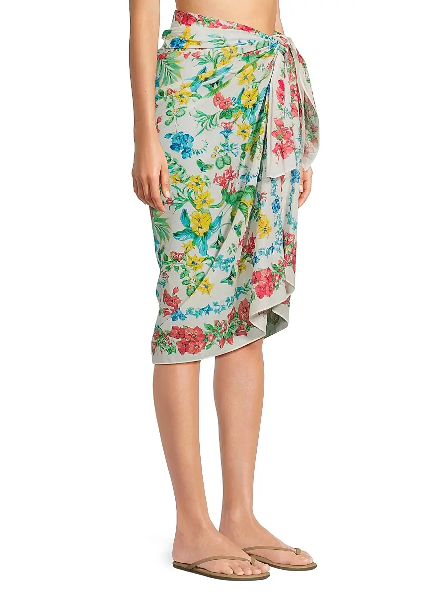 Kobi Halperin Women's Mckenzie Floral Cotton Pareo | Thumbnail 4 Kobi Halperin Women's Mckenzie Floral Cotton Pareo | Thumbnail 4