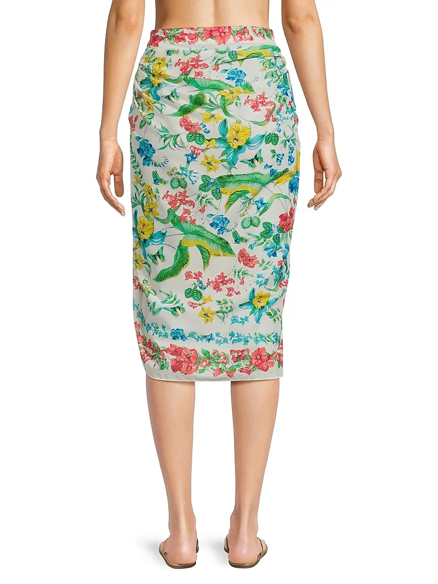 Kobi Halperin Women's Mckenzie Floral Cotton Pareo | Thumbnail 5 Kobi Halperin Women's Mckenzie Floral Cotton Pareo | Thumbnail 5