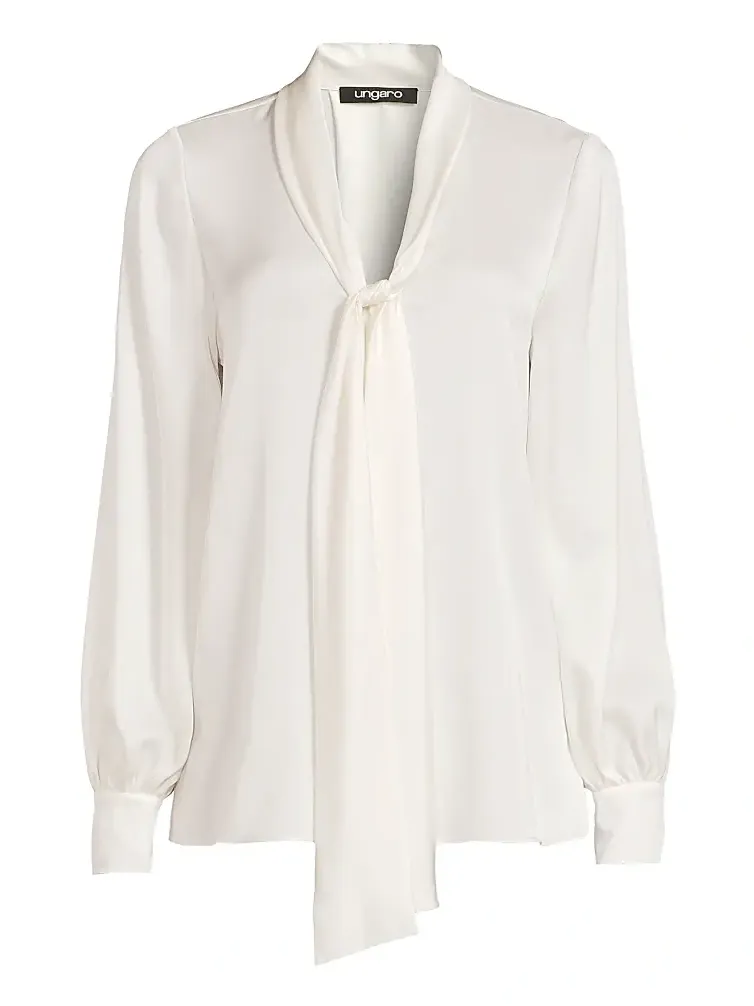 Women's Ella Silk-Blend Tie-Neck Blouse Women's Ella Silk-Blend Tie-Neck Blouse