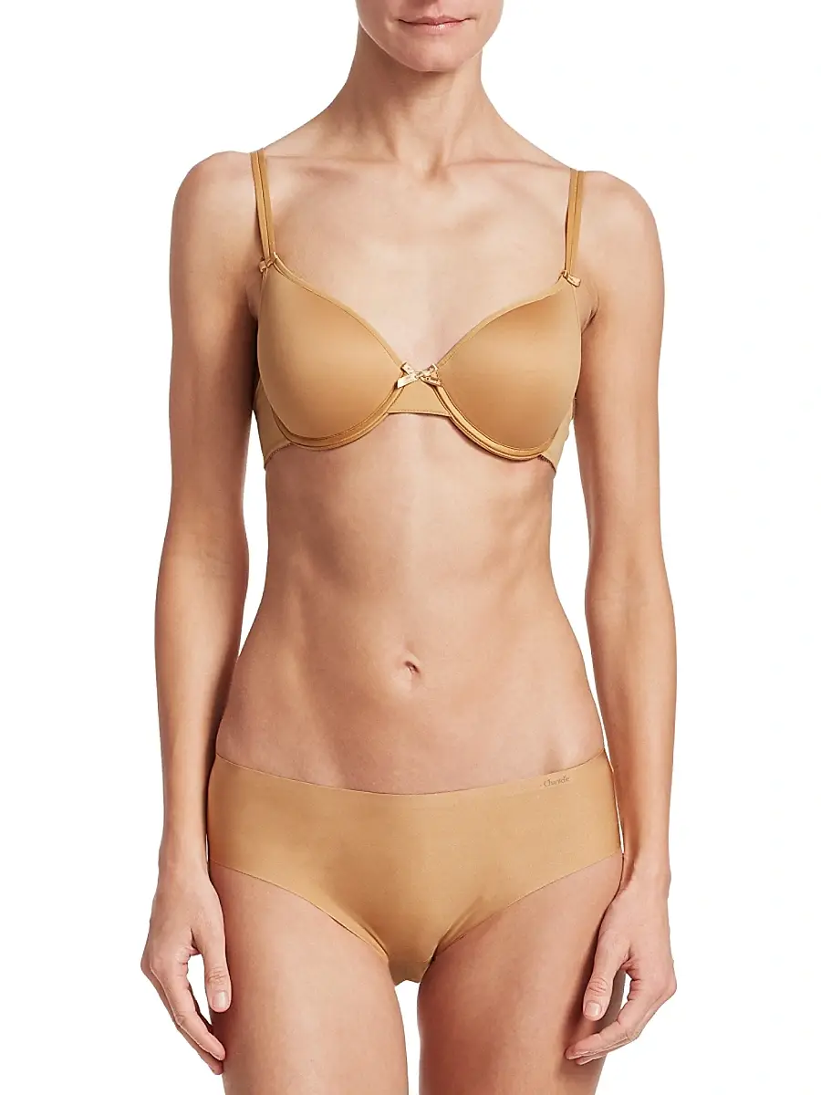 Chantelle Women's Basic Invisible Three-Quarter Memory Foam T-Shirt Bra | Thumbnail 3