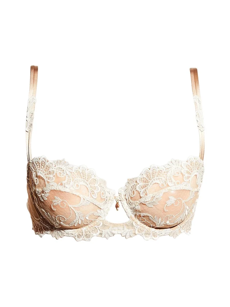 Women's Dressing Sheer Floral Demi Bra