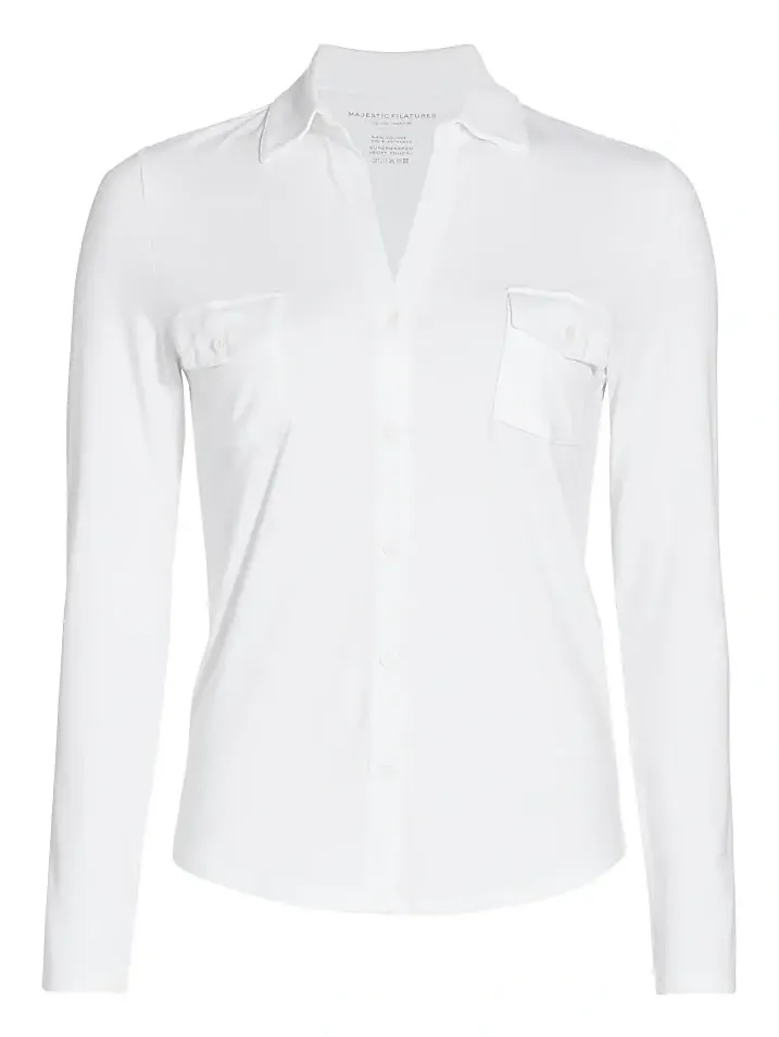 Women's Soft Touch Long-Sleeve Pocket Shirt Women's Soft Touch Long-Sleeve Pocket Shirt