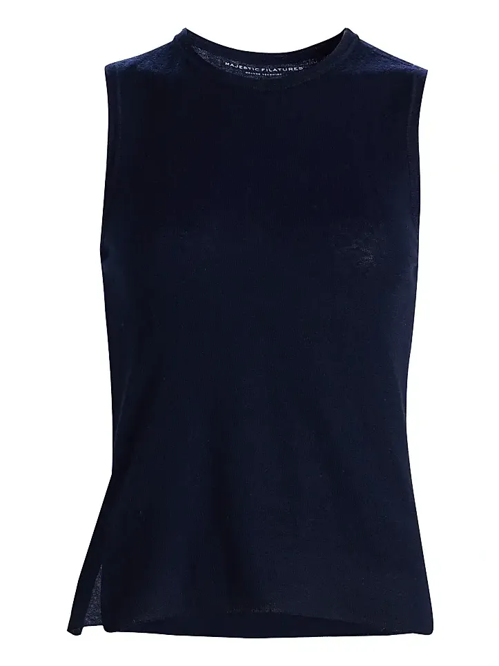 Women's Cashmere Crewneck Tank Women's Cashmere Crewneck Tank