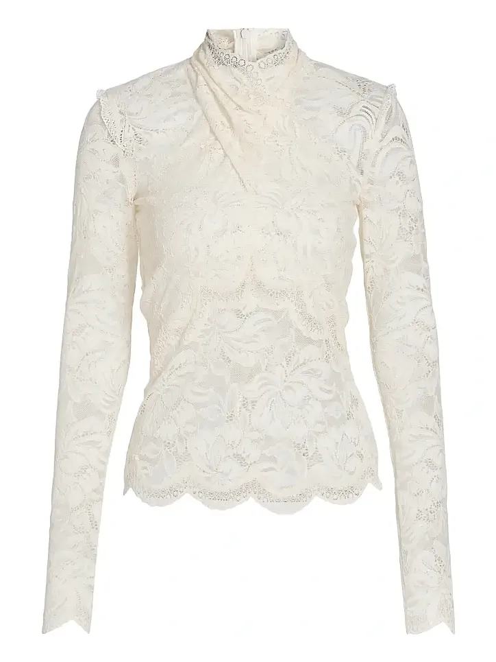 Women's Lace Wrap Long-Sleeve Top Women's Lace Wrap Long-Sleeve Top