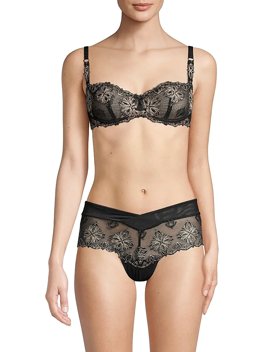 Chantelle Women's Champs Elysses Lace Unlined Demi Bra | Thumbnail 3 Chantelle Women's Champs Elysses Lace Unlined Demi Bra | Thumbnail 3