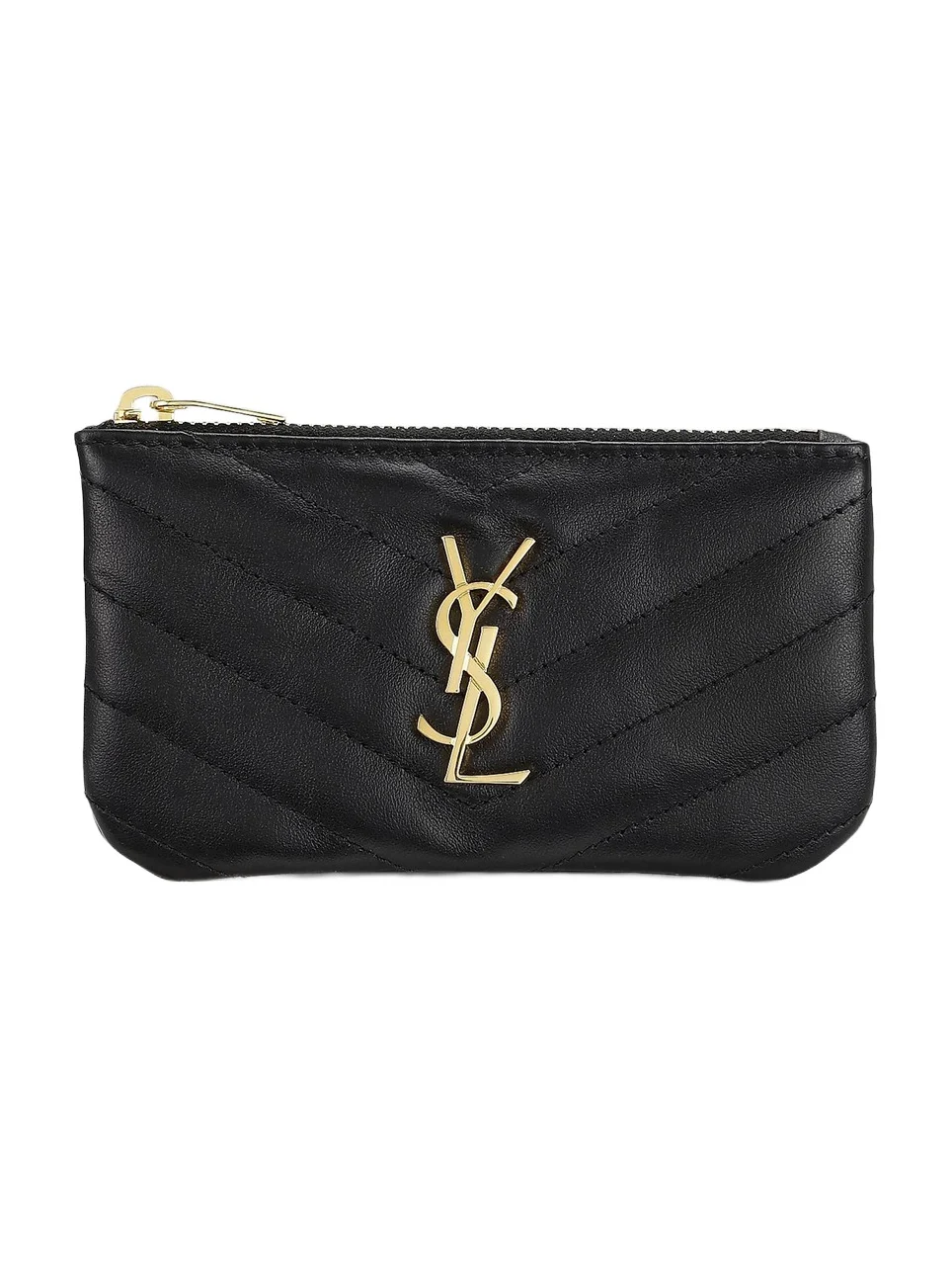 Saint Laurent Women's Monogram Matelasse Leather Zip-Around Wallet