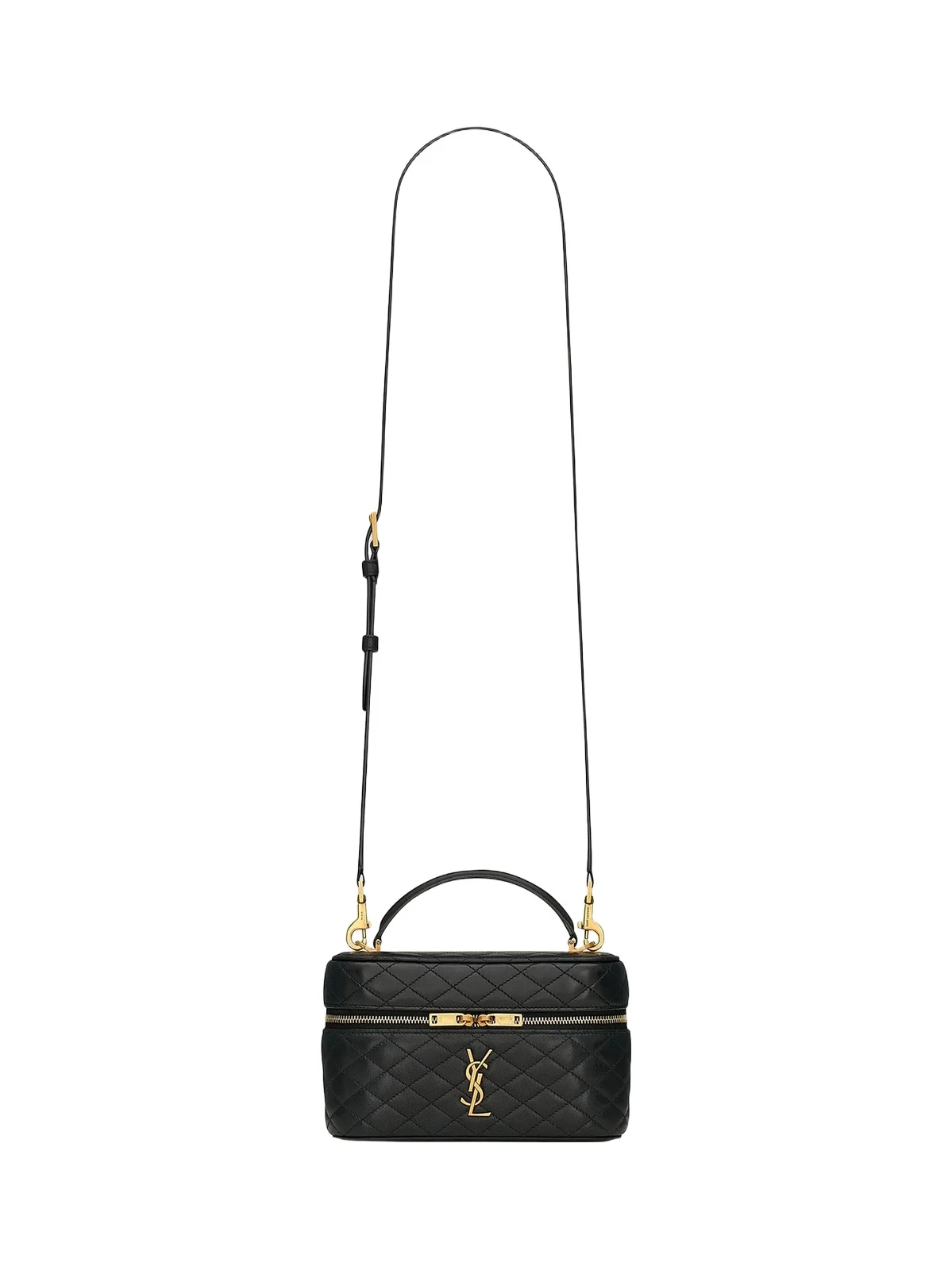Women's Gaby Mini Vanity Bag in Lambskin - Black Women's Gaby Mini Vanity Bag in Lambskin - Black