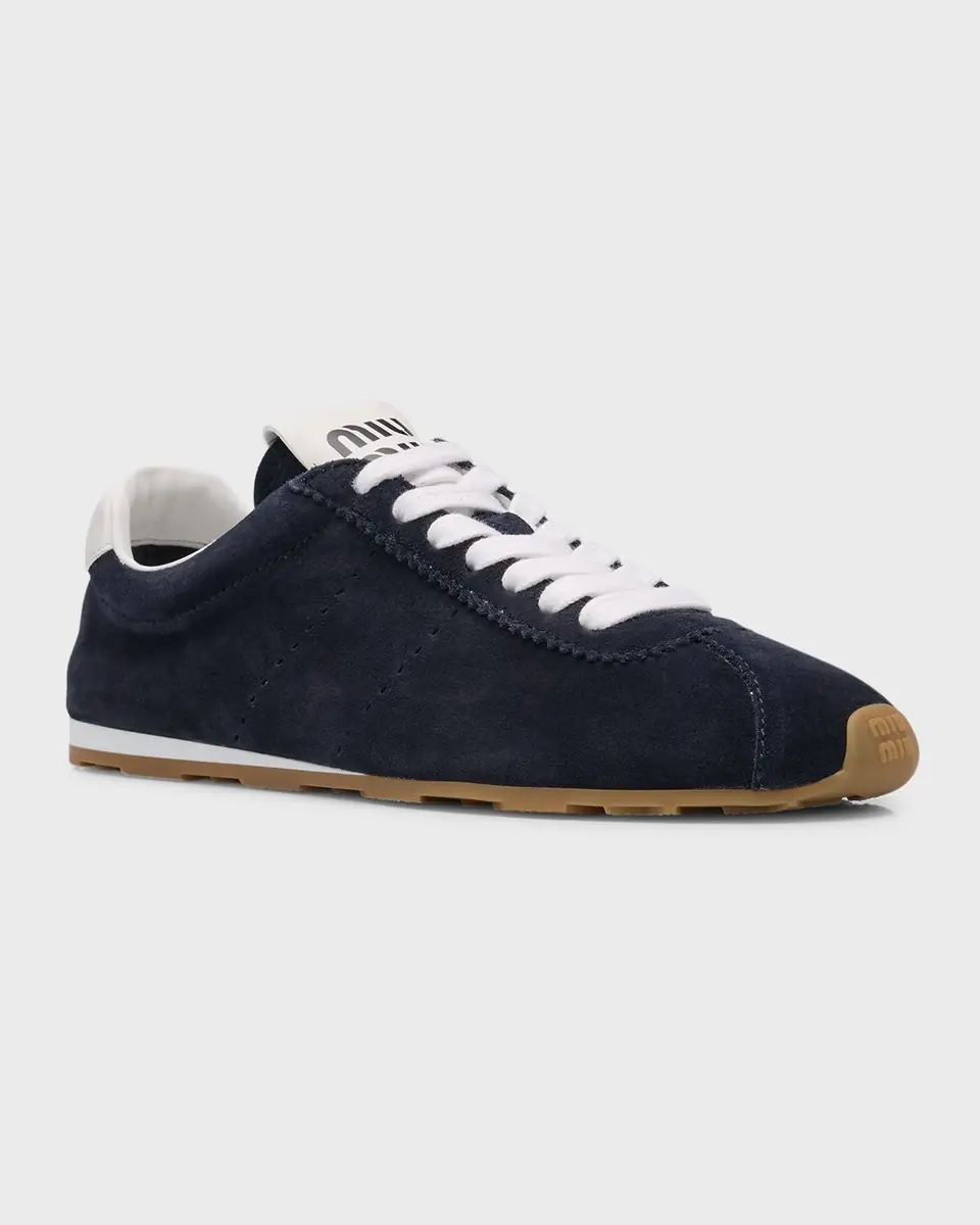 Miu Miu Suede Bicolor Retro Trainer Sneakers | Thumbnail 2