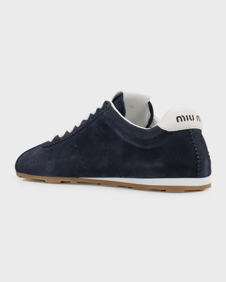 Miu Miu Suede Bicolor Retro Trainer Sneakers | Thumbnail 3