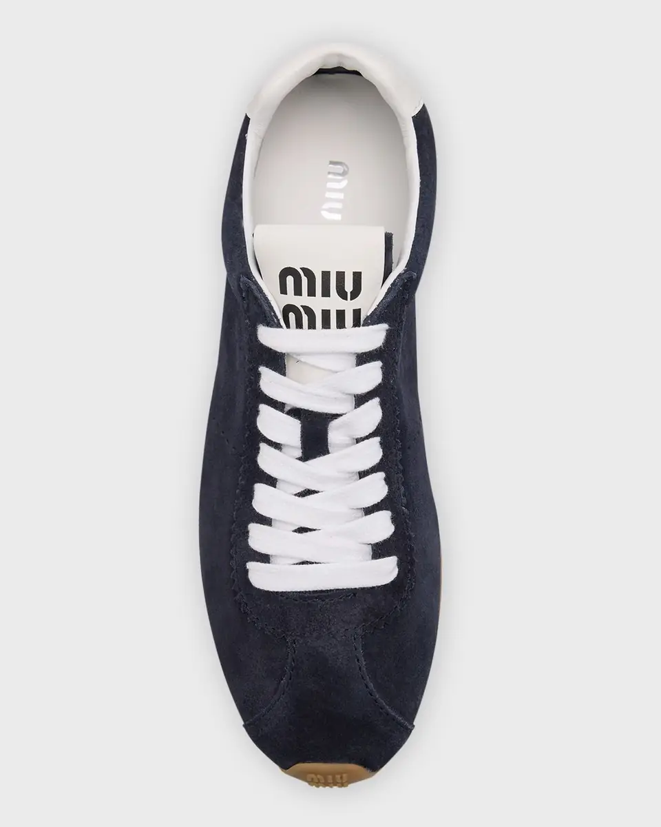 Miu Miu Suede Bicolor Retro Trainer Sneakers | Thumbnail 5