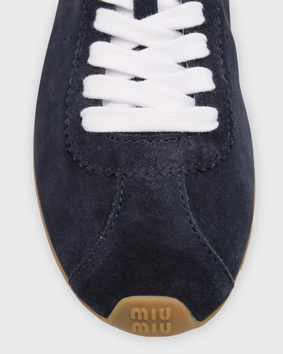 Miu Miu Suede Bicolor Retro Trainer Sneakers | Thumbnail 6