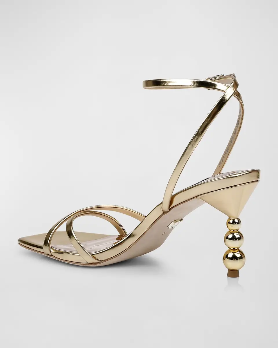 BADGLEY MISCHKA Callie Leather Crisscross Ankle-Strap Sandals | Thumbnail 3