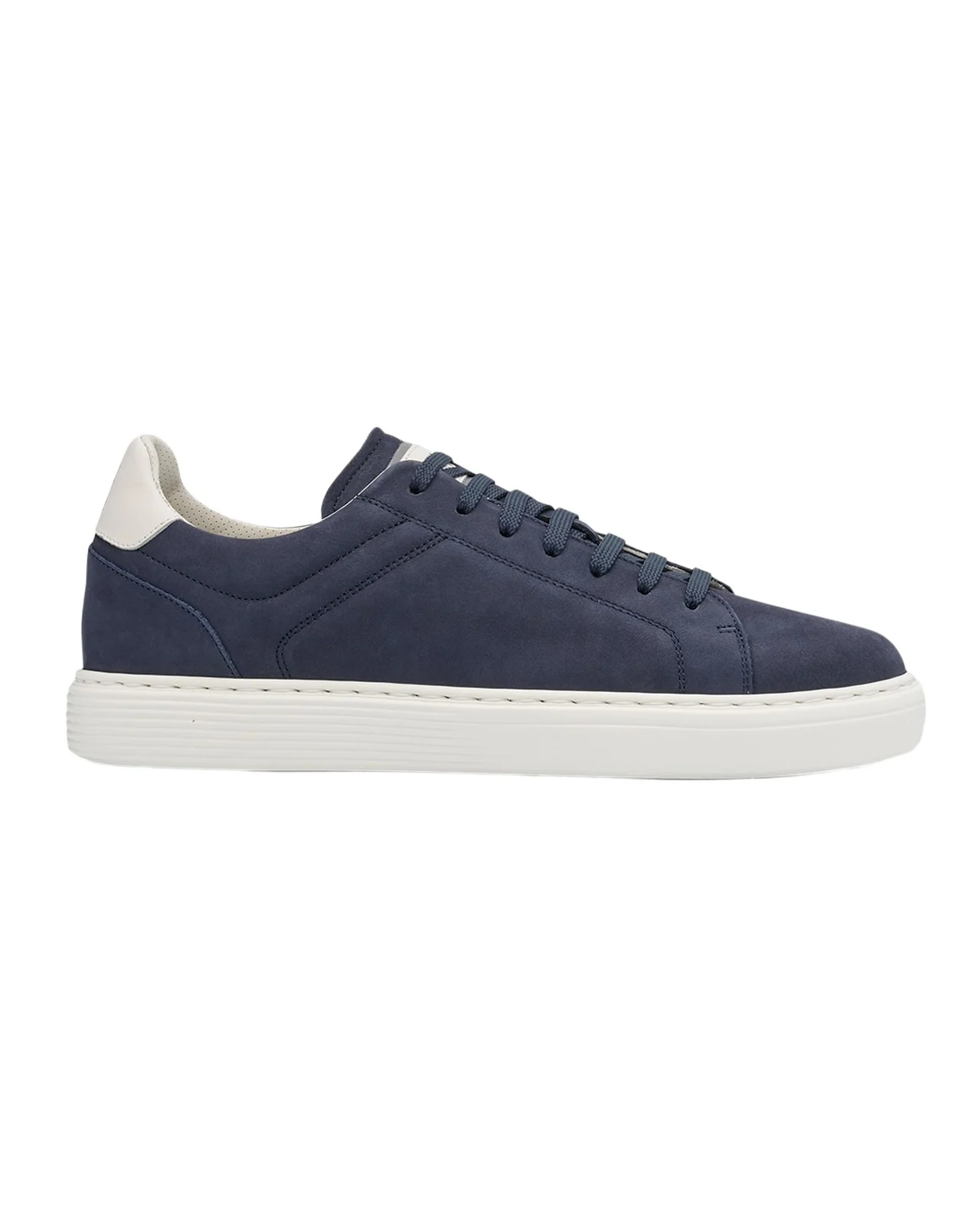 Men's Nubuck Calfskin Low-Top Sneakers