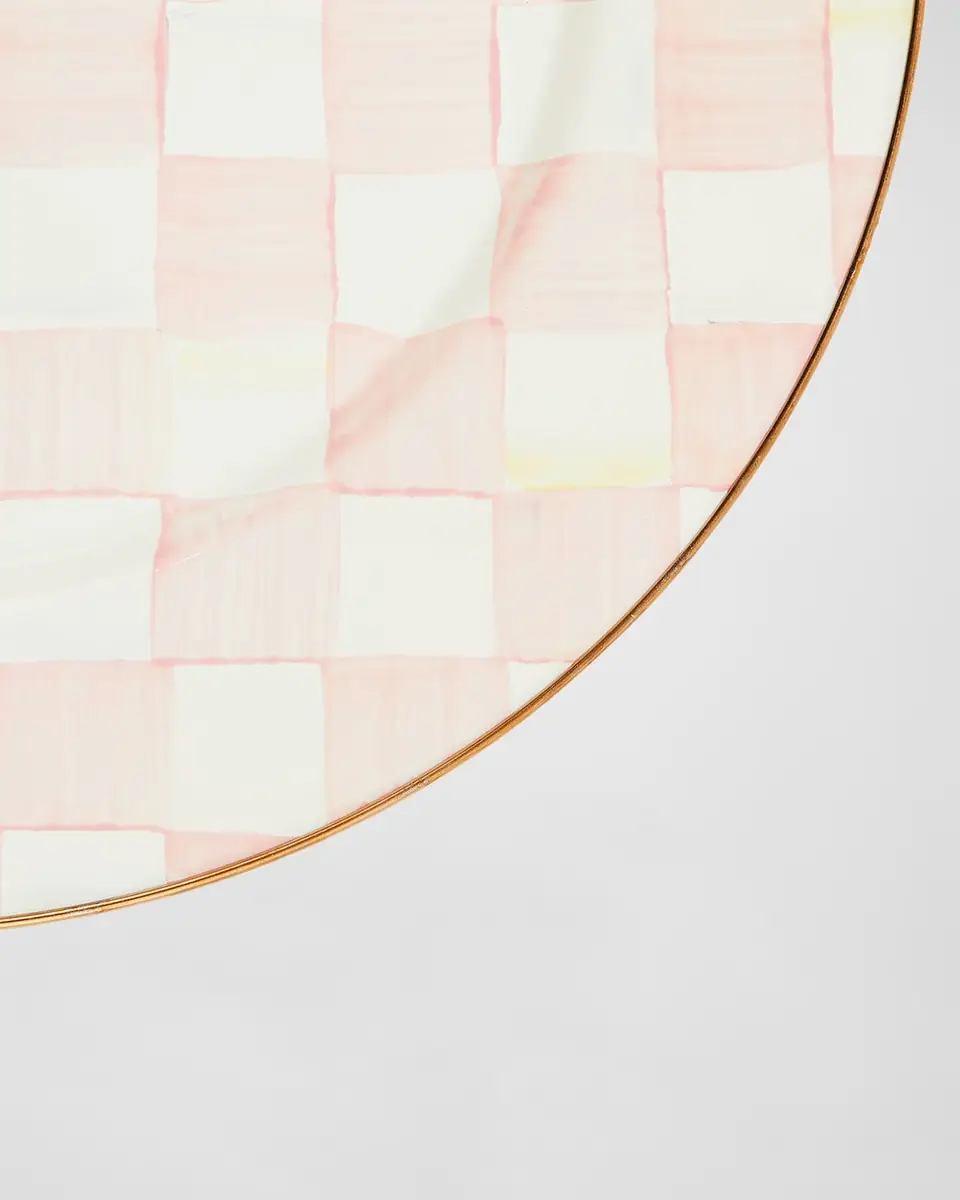 MacKenzie-Childs Rosy Check Enamel Charger Plate | Thumbnail 2 MacKenzie-Childs Rosy Check Enamel Charger Plate | Thumbnail 2