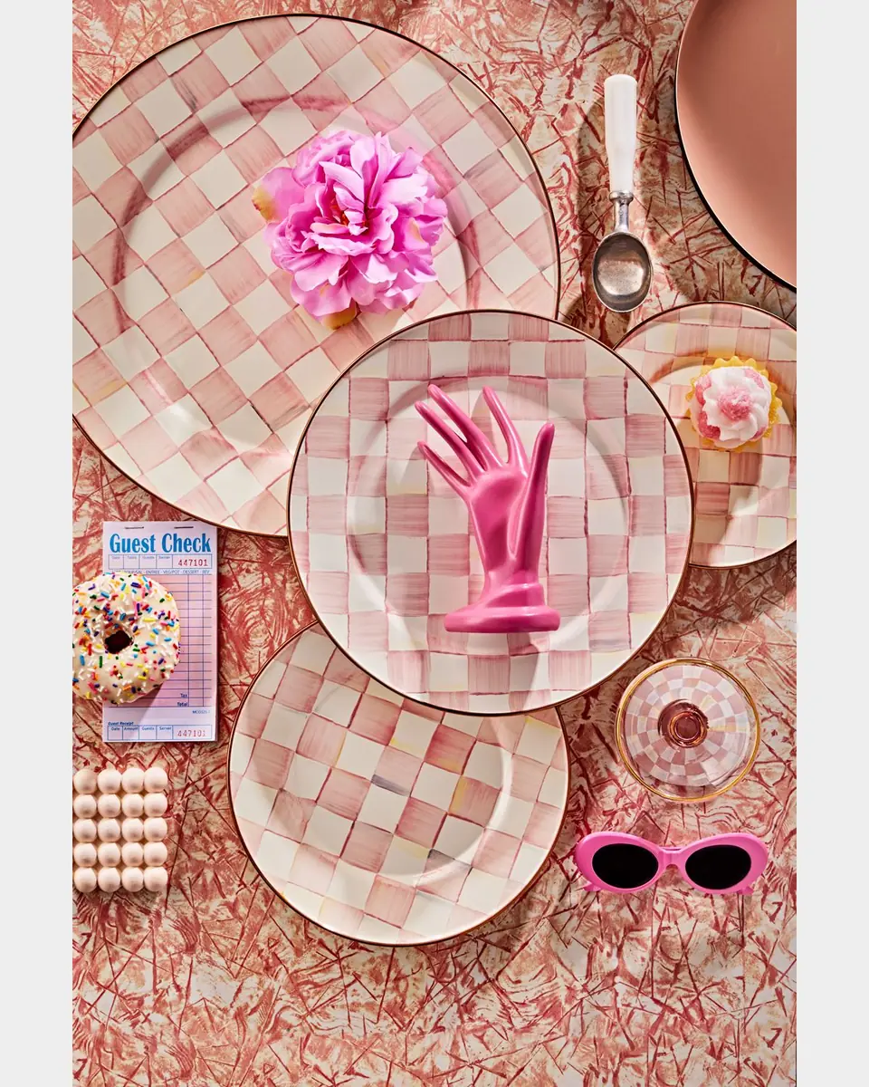 MacKenzie-Childs Rosy Check Enamel Charger Plate | Thumbnail 7 MacKenzie-Childs Rosy Check Enamel Charger Plate | Thumbnail 7
