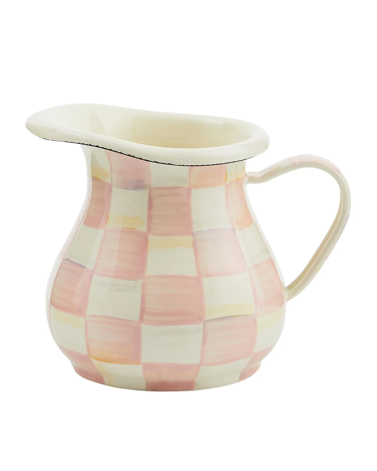 MacKenzie-Childs Rosy Check Enamel Creamer
