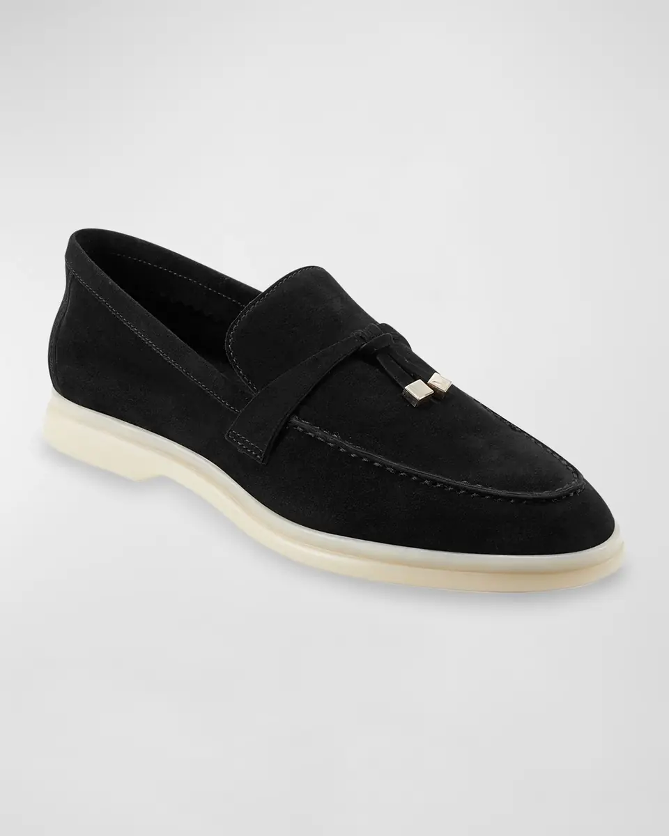 Marc Fisher LTD Yanelli Suede Tie Slip-On Casual Loafers | Thumbnail 2