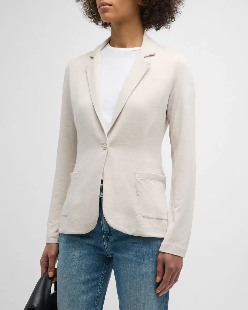 MAJESTIC FILATURES French Terry One-Button Blazer | Thumbnail 4 MAJESTIC FILATURES French Terry One-Button Blazer | Thumbnail 4