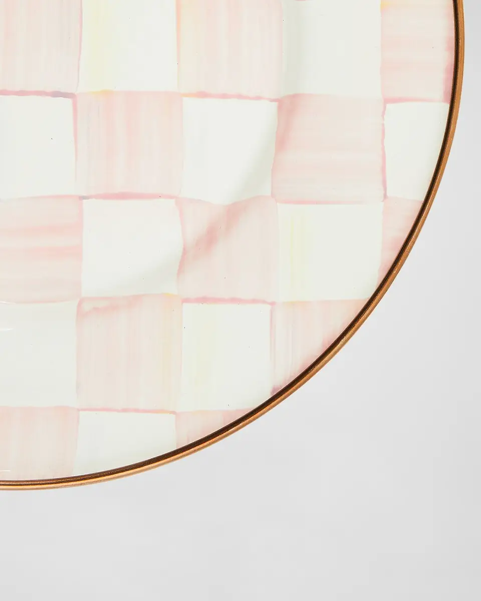 MacKenzie-Childs Rosy Check Enamel Salad/Dessert Plate | Thumbnail 2 MacKenzie-Childs Rosy Check Enamel Salad/Dessert Plate | Thumbnail 2