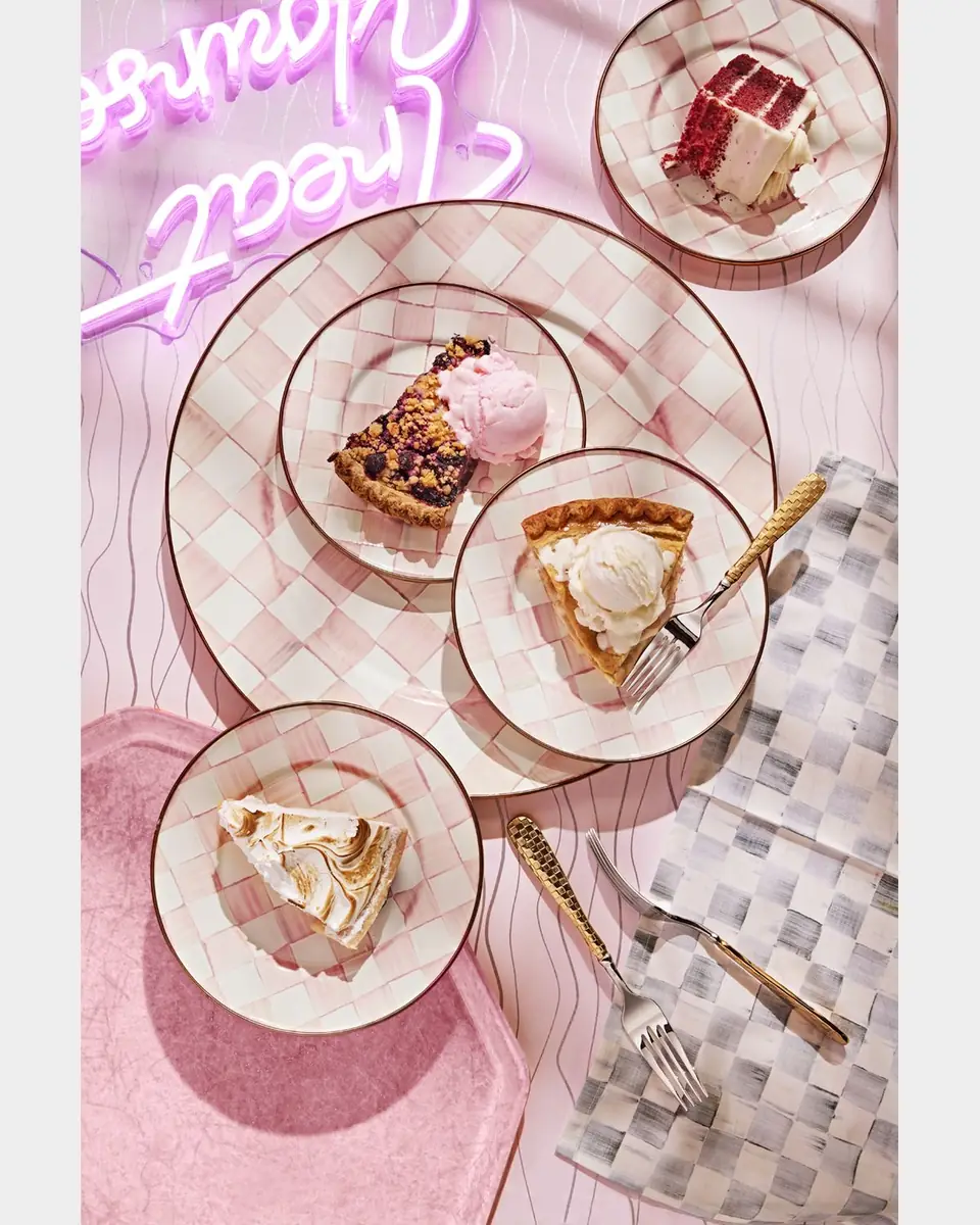 MacKenzie-Childs Rosy Check Enamel Salad/Dessert Plate | Thumbnail 4 MacKenzie-Childs Rosy Check Enamel Salad/Dessert Plate | Thumbnail 4