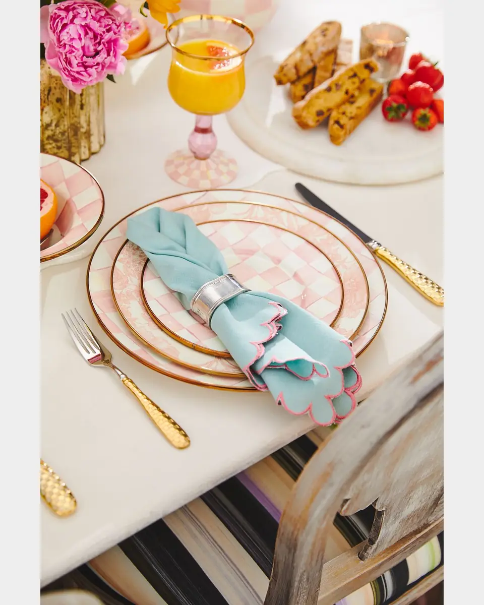 MacKenzie-Childs Rosy Check Enamel Salad/Dessert Plate | Thumbnail 6 MacKenzie-Childs Rosy Check Enamel Salad/Dessert Plate | Thumbnail 6