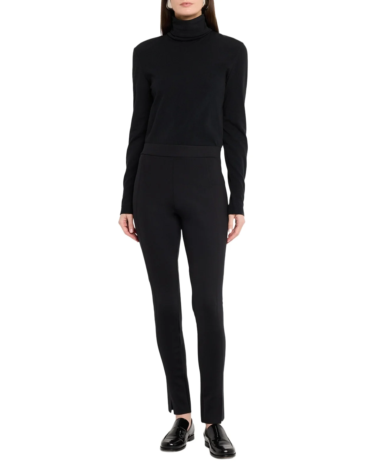 Midnight Grace Front-Slit Jersey Leggings