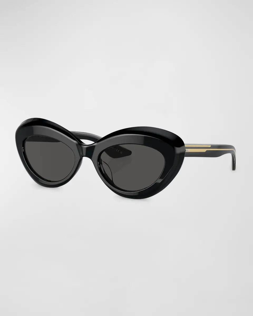 Khaite x Oliver Peoples Bold Acetate Oval Sunglasses | Thumbnail 2