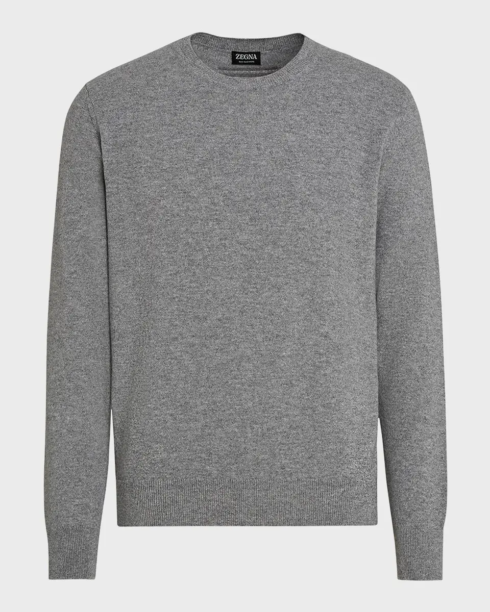Zegna Men's Cashmere Crewneck Sweater | Thumbnail 3 Zegna Men's Cashmere Crewneck Sweater | Thumbnail 3