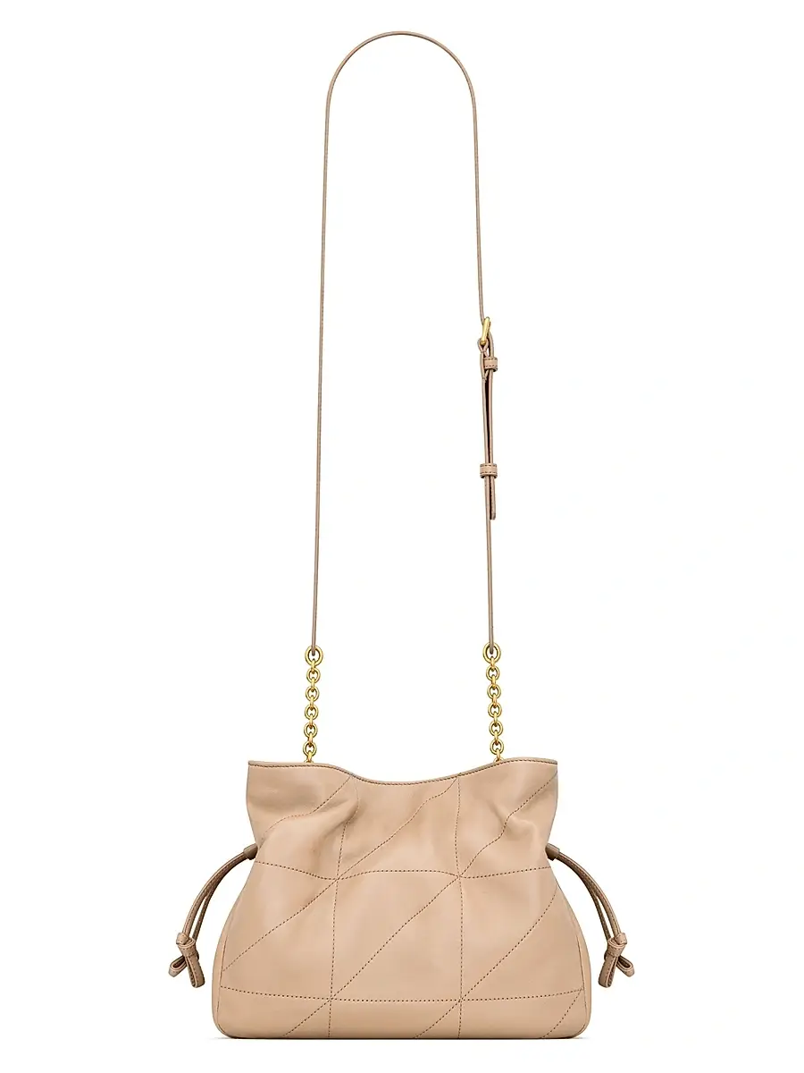 Saint Laurent Women's Jamie Shoulder Bag in Lambskin Leather - Clear Beige | Thumbnail 6