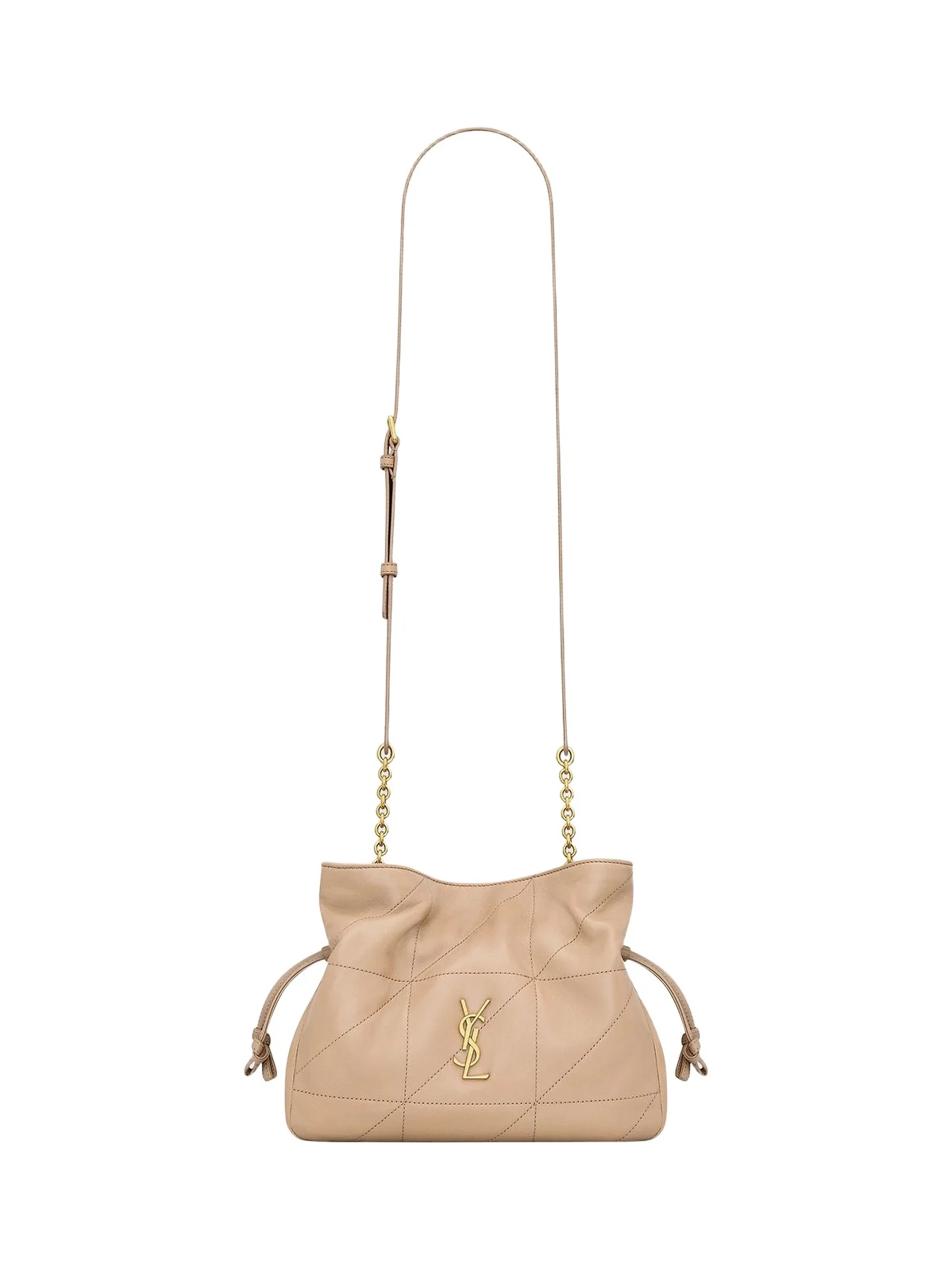 Women's Jamie Shoulder Bag in Lambskin Leather - Clear Beige